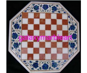   Inlay work, Pietre Dura, Side table,Dual Purpose chessboard 17" Chess-17144